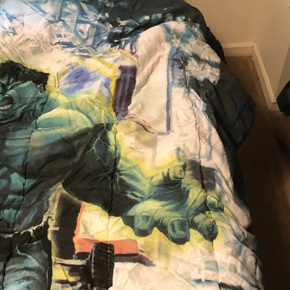 Marvel Hulk Comforter - Green Superhero Bedding